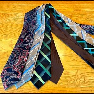 Four adult neck ties.